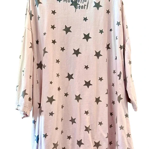 Magnolia Pearl Retired Blush Pink with Gray Stars Sweatshirt - Picture 2 of 6